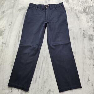 Dockers Pants Mens 33x30 Blue D2 Signature Straight Fit Flat Front Khaki Office